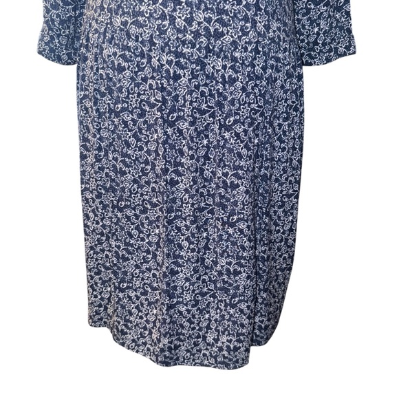 GARNET HILL Paisley V-Neck 3/4 Sleeves A-Line Lagenlook Boho Midi Dress Size 4 - Picture 13 of 16